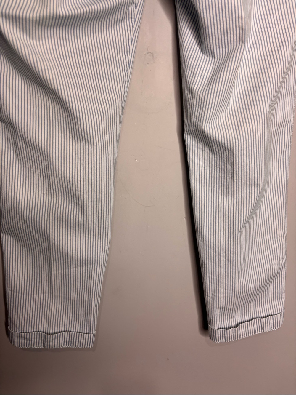 Gap Girlfriend Chino Blue & White Railroad Stripe Pants, size 10 - Picture 8 of 14